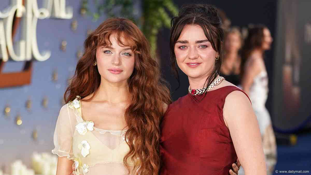 Practical Magic, the next generation: Joey King turns heads in a sheer gown as she joins Maisie Williams at sequel premiere ahead of roles as Sandra Bullock's character's daughters