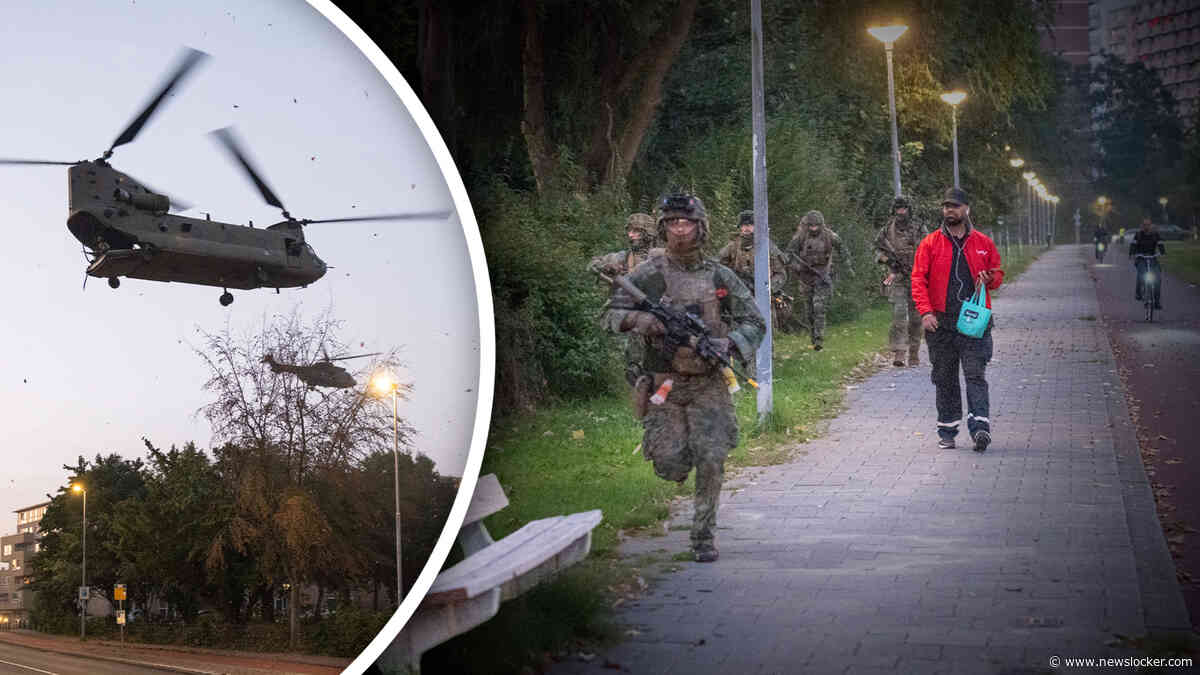 Rotterdam-Zuid in alle vroegte wakkergemaakt door militaire oefening: ’Is er een heftige bankoverval gaande ofzo?’