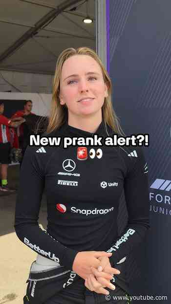 Payton has entered the prank war chat 👀 #f1 #mercedesf1 #pranks