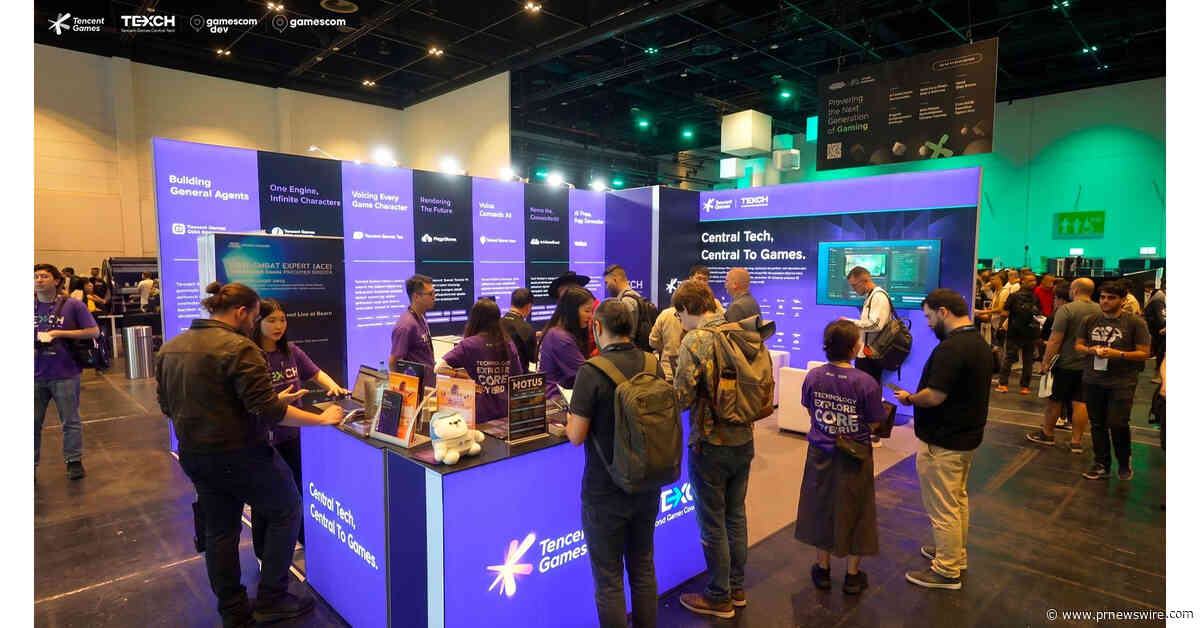 Tencent Games Central Tech Makes Its gamescom Debut, Accelerating Game Industry Innovation with Full-Pipeline Proprietary AI Technologies