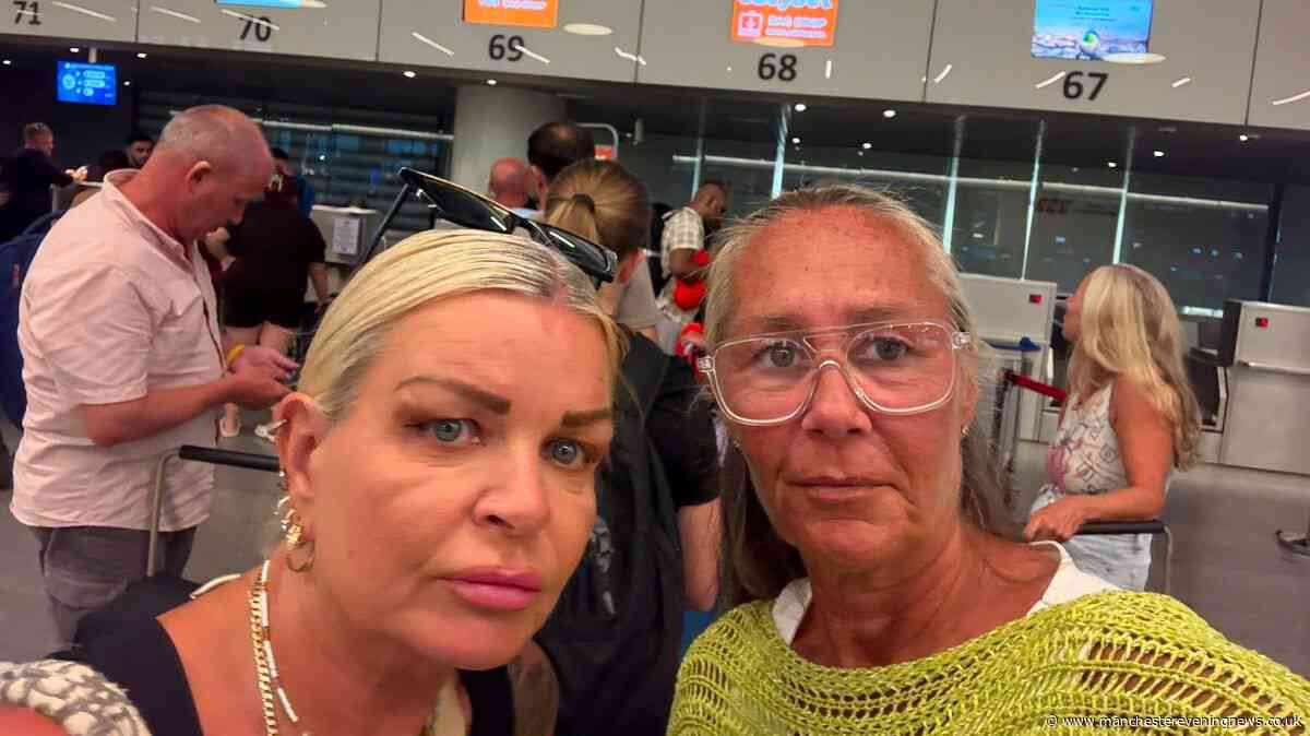 'We're two ladies, arriving into Manchester Airport four days late at 1.05am, and we haven't got a penny on us'