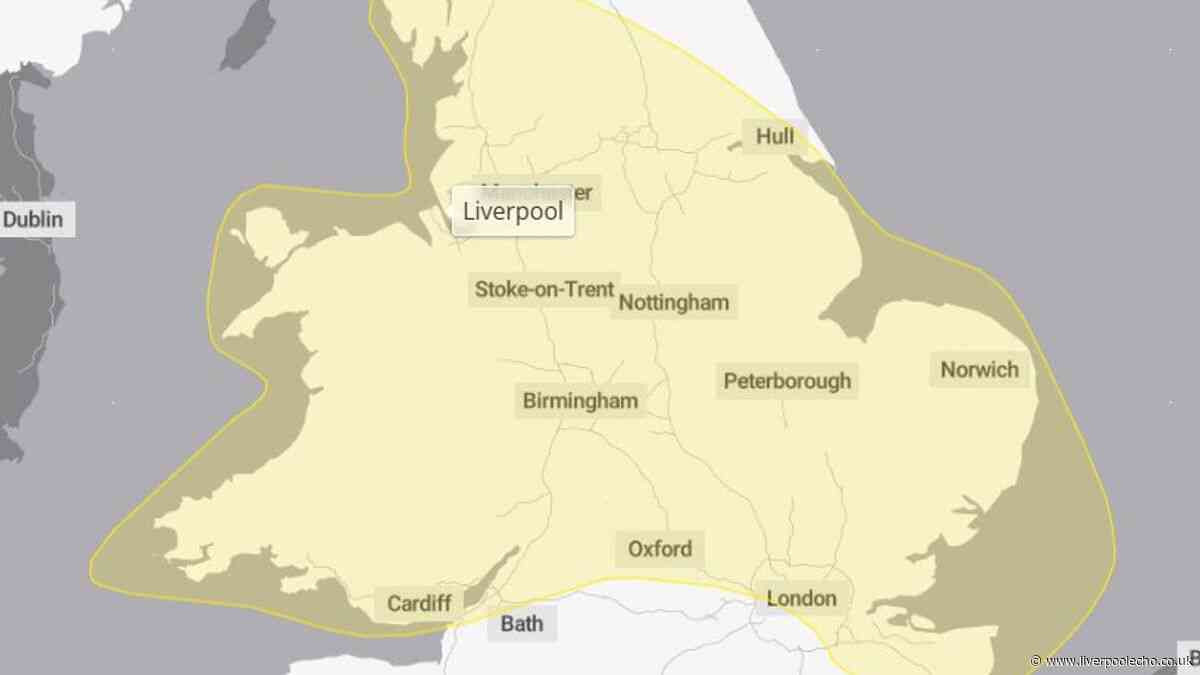 Exact time thunderstorms will hit Merseyside as weather warning in force