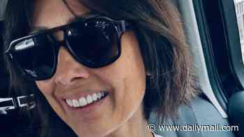 Melanie Sykes tries out a different look in a wig after showing off her shaven head for modelling campaign amid alopecia battle