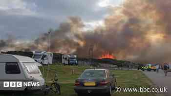 Fallen power line may have caused grass fire