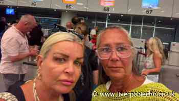 We landed at Manchester Airport four days late and we haven't got a penny between us