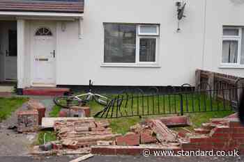 Vehicle hits wall outside house minutes away from A66 crash and fatal house fire