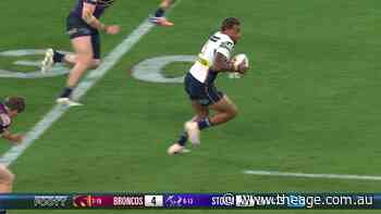 Mam pounces and runs 70 metres to score