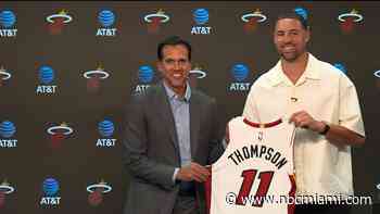 Miami Heat welcome Klay Thompson at Kaseya Center after star joins team