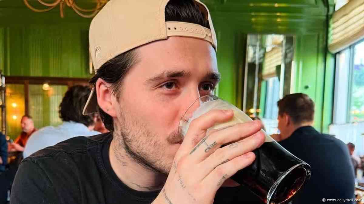 Brooklyn Beckham is accused of 'rage baiting' Guinness drinkers and 'leaving the whole of Ireland weeping' as he 'badly' pours pint into the wrong glass