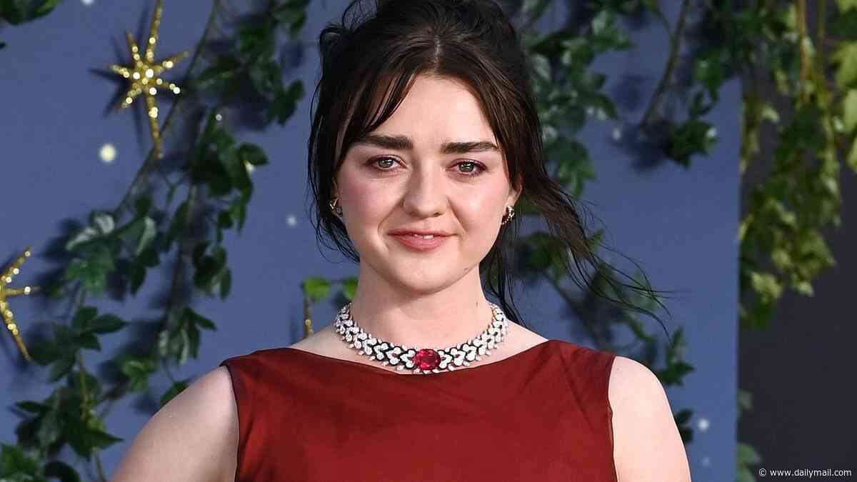 Maisie Williams takes style inspiration from screen mother Sandra Bullock as she copies her 1999 red carpet look at Practical Magic 2 premiere