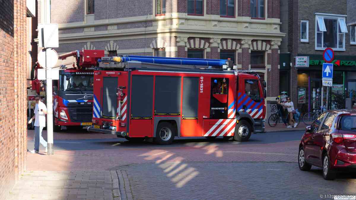 Brandweer melding bij de Ebbingepoort