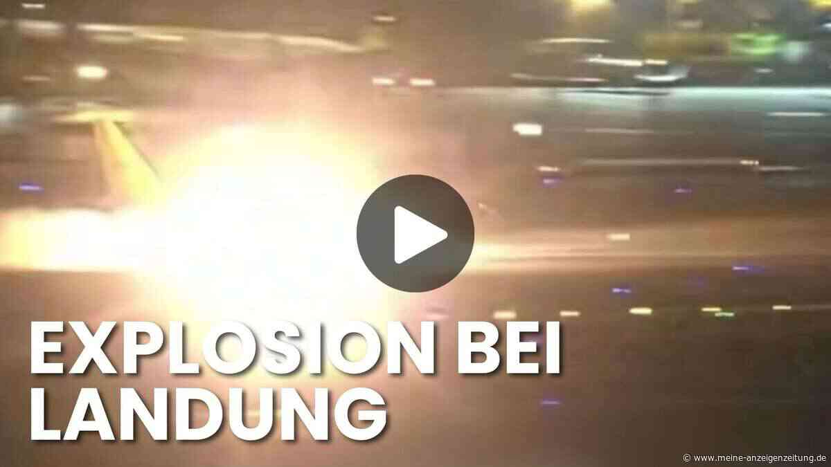 Fahrwerk von DHL-Flugzeug fängt bei Landung in Los Angeles Feuer