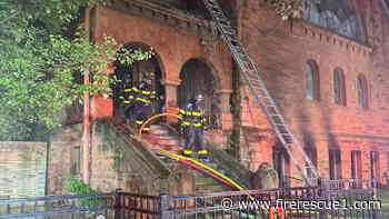 Basement fire burns through walls, void spaces of historic Mich. church