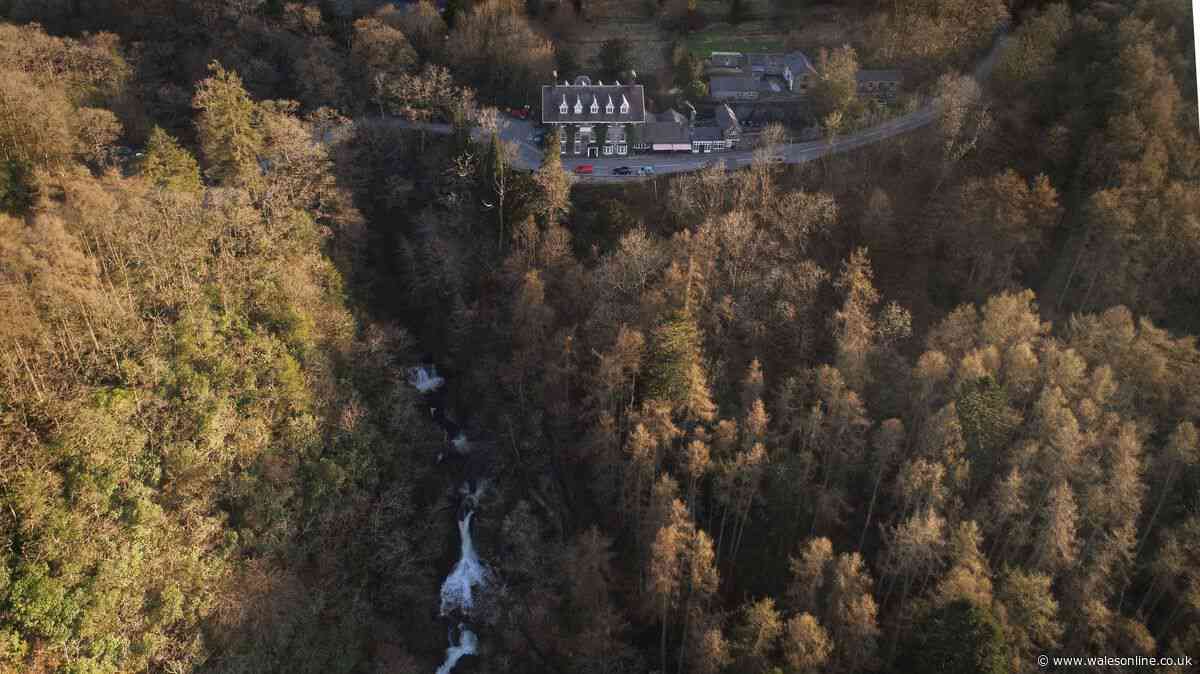 I stayed in a Welsh country hotel near 300ft waterfalls and a chocolate shop