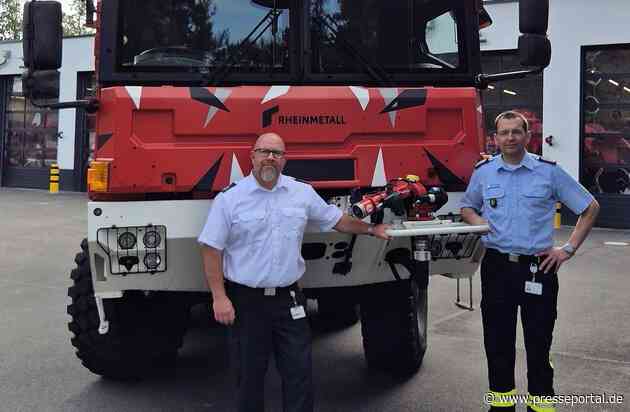 FW Südheide: Werkfeuerwehr Rheinmetall stellt zweites geschütztes Großtanklöschfahrzeug in Dienst