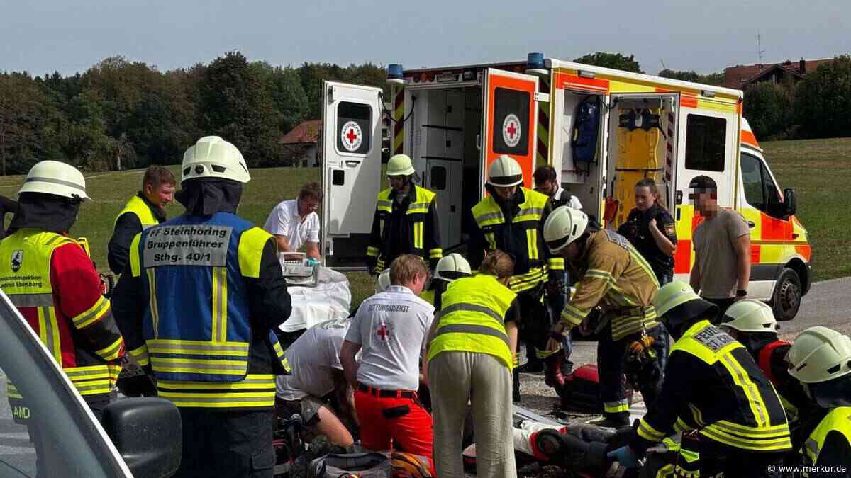 Motorrad-Sturz: Unfall-Einsatz bei Steinhöring