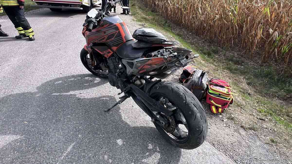 Motorradunfall zwischen Albaching und Hohenlinden am Donnerstagnachmittag