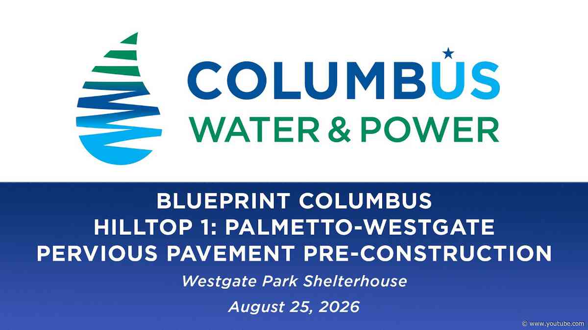 Blueprint Columbus Hilltop 1: Palmetto-Westgate Pervious Pavement Pre-Construction Meeting