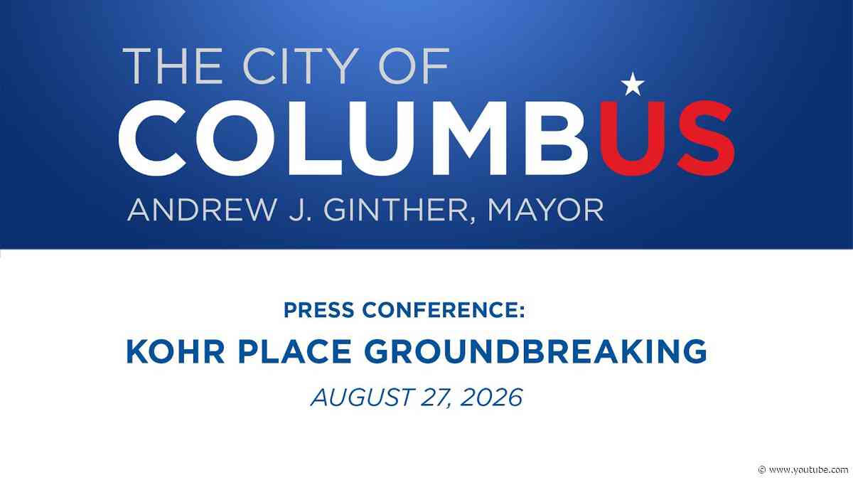 Press Conference:  New Housing in Columbus Groundbreaking