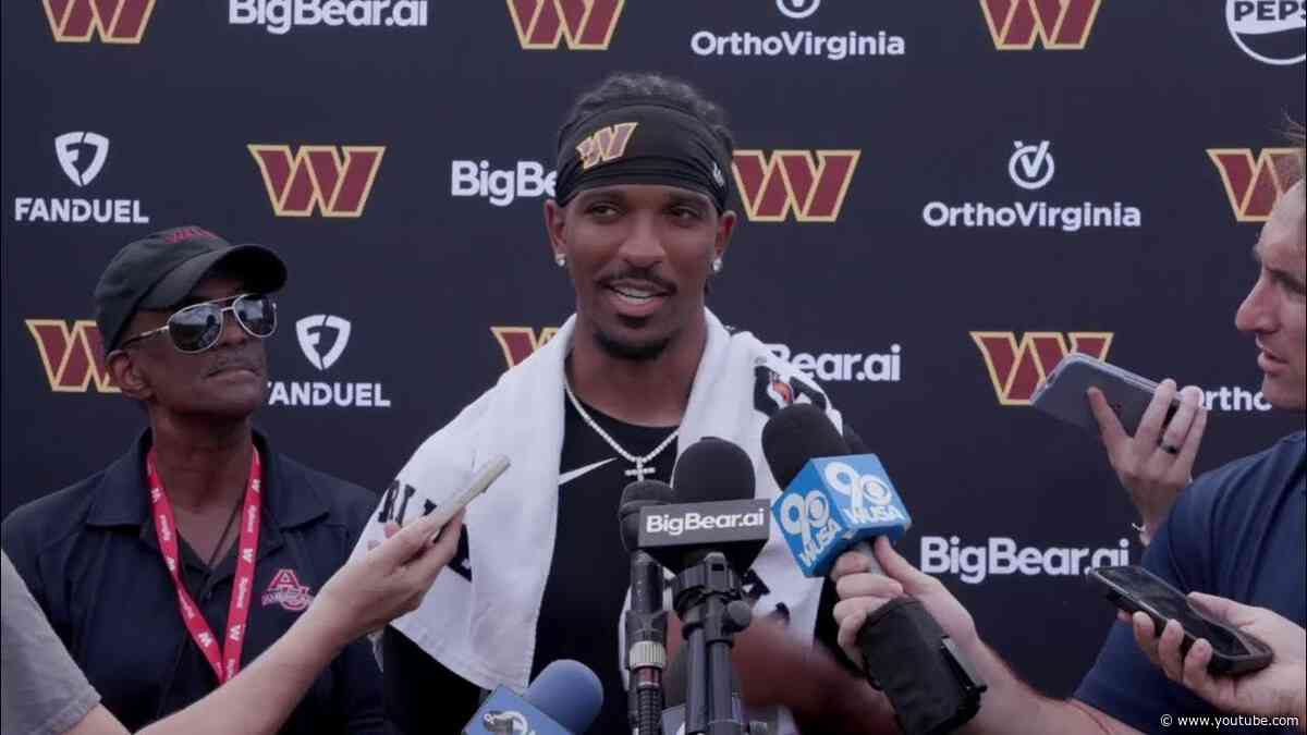 QB Jayden Daniels Speaks To The Media After Ravens Joint Practice | Washington Commanders