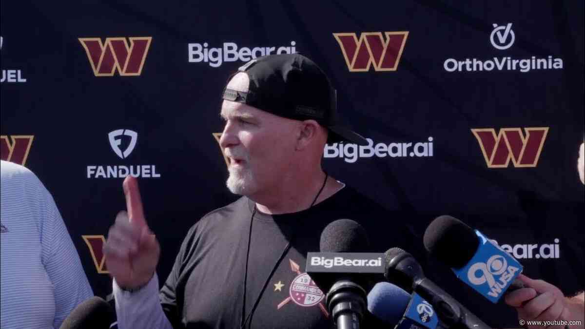 HC Dan Quinn Speaks To The Media Before Ravens Joint Practice | Washington Commanders