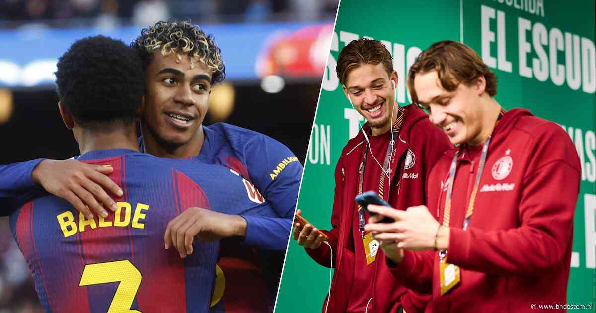 ‘Bij Barcelona sprongen we van onze stoel’: Feyenoorders Valente en Van den Elshout genieten van bijzondere loting