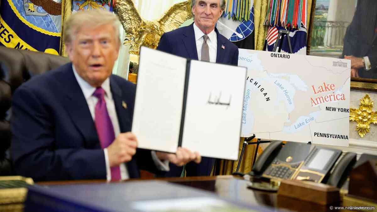 Trump hernoemt Ontariomeer naar Amerikameer: 'Gelijk van kracht'