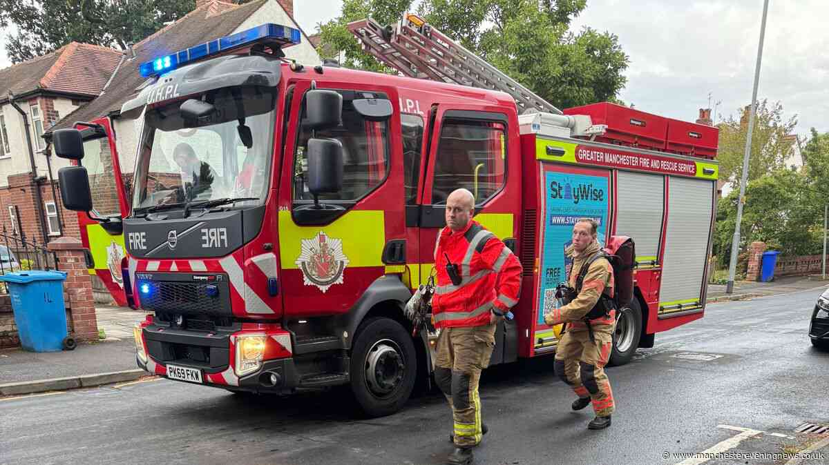 Fire crews scrambled after blaze in basement of Didsbury house