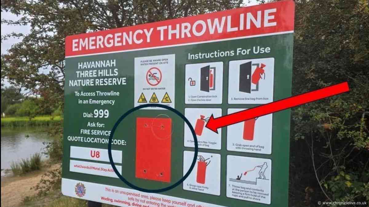 Warning issued after life-saving throwline boards targeted by vandals in three Newcastle parks
