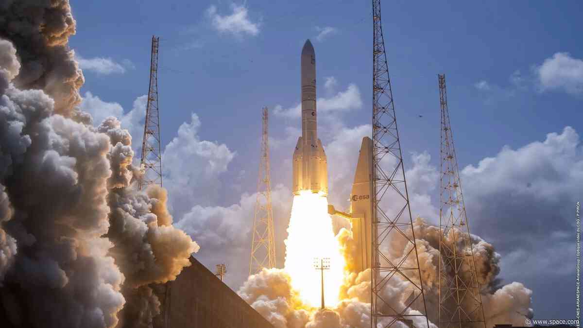 Powerful Ariane 6 rocket launches European weather satellite to orbit