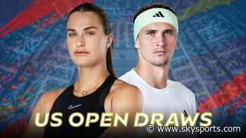 US Open first-round draw with Alcaraz, Zverev, Fery, Boulter and Sabalenka playing
