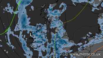 Weather maps show Brits face 57-hour rain deluge this bank holiday weekend