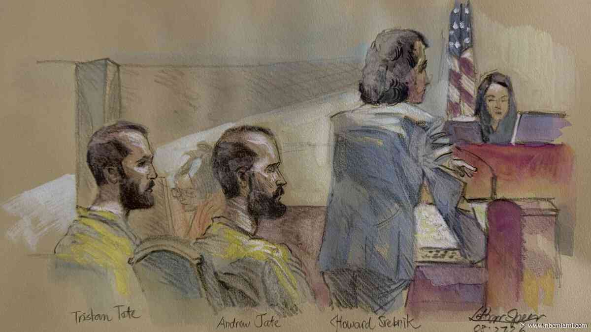 ‘I'm being grilled like I'm El Chapo': Tate brothers in court asking to be released from jail during extradition fight