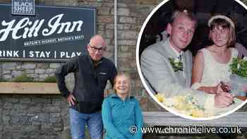 Couple who tied the knot at Britain's highest pub return to celebrate 30th wedding anniversary