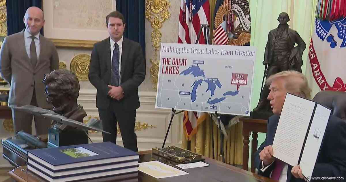 President Trump signs order renaming Lake Ontario "Lake America"