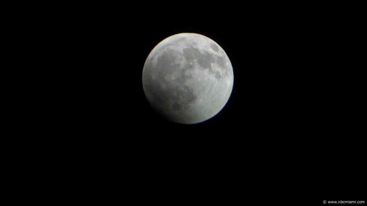 Near-total lunar eclipse shines over South Florida skies