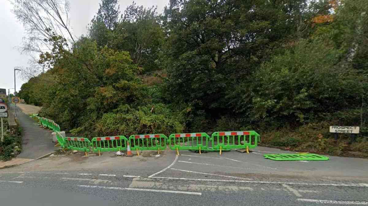Fed up locals' 'serious safety concerns' over road blocked after Halifax landslip