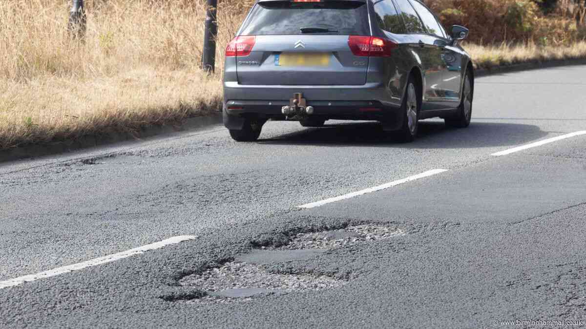 Sutton Coldfield road crowned Birmingham's 'pothole capital' as claim figures revealed