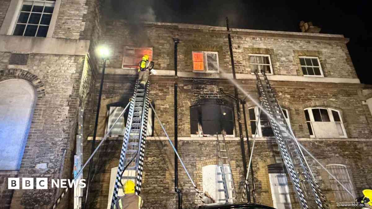 Deliberate fire suspected at former town hall
