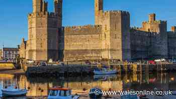 Picturesque Welsh port town with huge castle and independent shops - not Conwy or Tenby