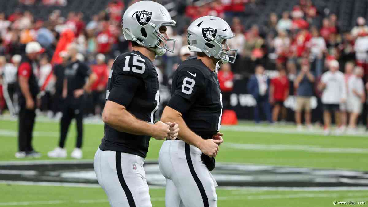 Kubiak mum on Vegas' QB as Mendoza struggles
