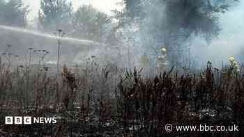 Crews say field fire 'started by glass bottles'