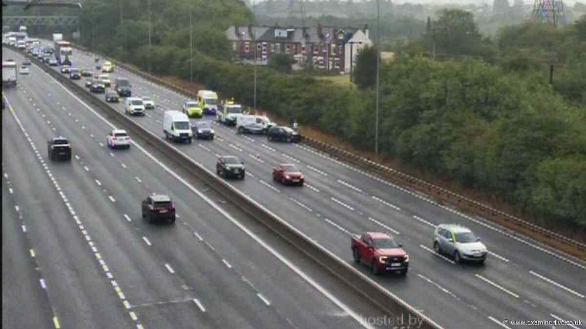 M1 lanes shut LIVE near Wakefield after crash as emergency services at scene