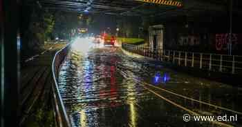 Tunnel onder water door hevige regenval in Geldrop