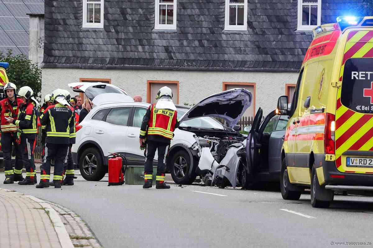 Unfall am Freitag in Meerane: Zwickauer Straße voll gesperrt