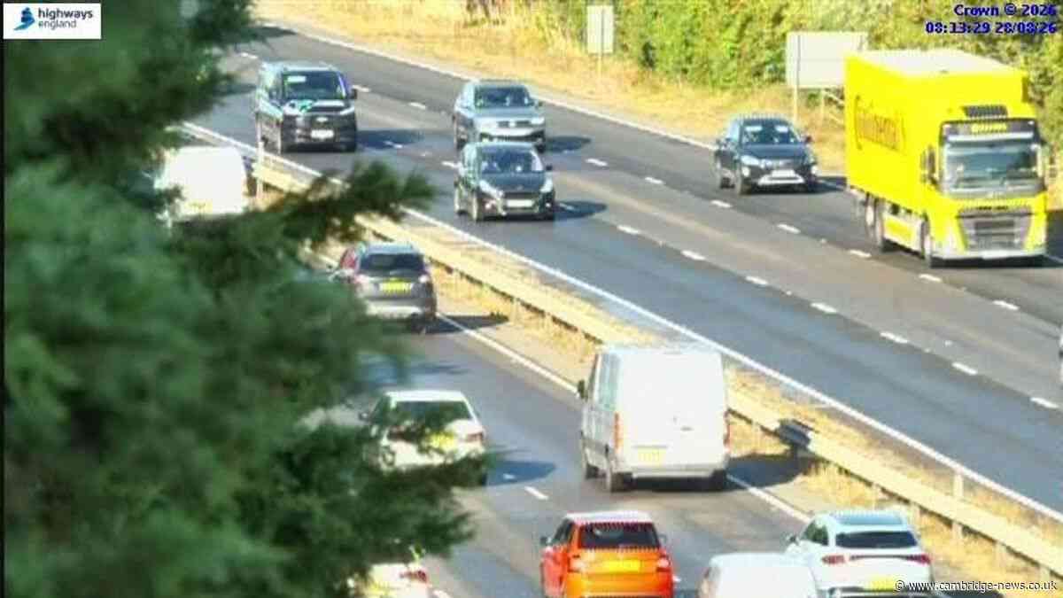 ‘Severe delays’ on A14 near Newmarket as emergency services called to crash