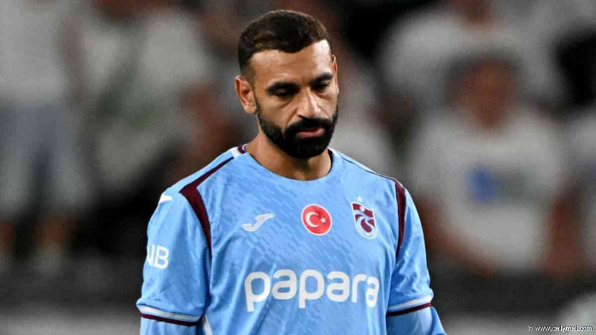 Mohamed Salah's Trabzonspor nightmare: Liverpool legend hooked as Turkish side crash out of Europa League - with club blocking manager's post-match resignation