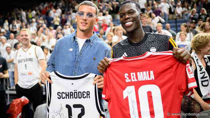 Schröder beschenkt El Mala: Köln-Star tauscht Trikot mit Basketball-Weltmeister