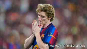 Spanish media react to Anthony Gordon full Barcelona debut with badge tap and standing ovation