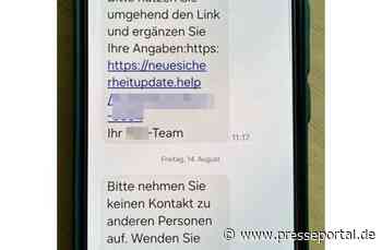 POL-BI: Vorsicht vor betrügerischen SMS von vermeintlichen Bankmitarbeitern